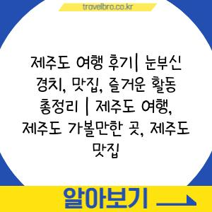 제주도 여행 후기| 눈부신 경치, 맛집, 즐거운 활동 총정리 | 제주도 여행, 제주도 가볼만한 곳, 제주도 맛집